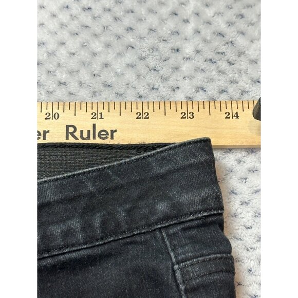 Avenue Denim Womens Black Jeans Size 30 Stretch Decorative Button Detail Pockets - Picture 6 of 11